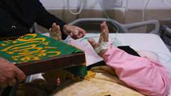 حضور خادمان آستان قدس رضوی، در مرکز آموزشی درمانی حضرت علی بن اب