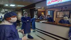 بازدید ریاست دانشگاه از بخش بستری بیماران مبتلا به کرونا